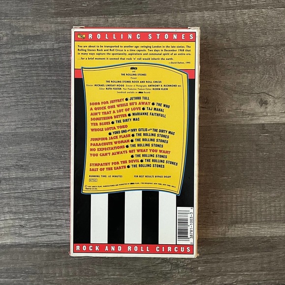 ROLLING STONES ROCK AND ROLL CIRCUS -  DECEMBER 11, 1968 [ VHS ]  VINTAGE 1995 - Picture 3 of 5